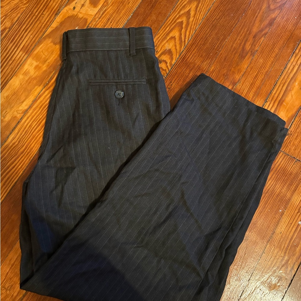 Black Pinstripe Pants